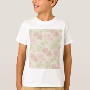 Camiseta Patrón de flor verde rosado retro Y2K 70