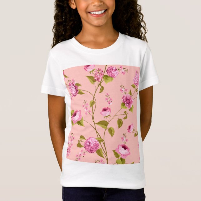Camiseta Patrón de flores 17 (Anverso)