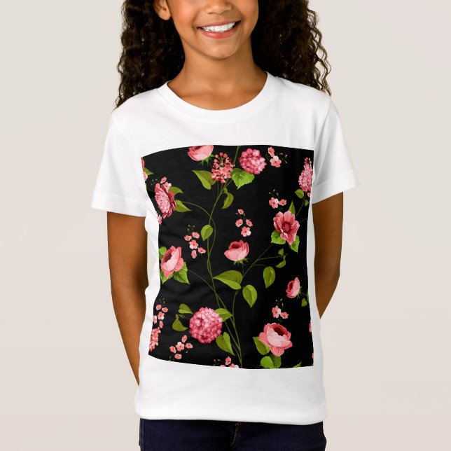 Camiseta Patrón de flores 18 (Anverso)