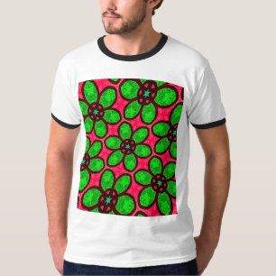 Camiseta Patrón de flores abstractas