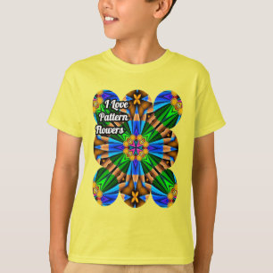 Camiseta Patrón de flores abstractas únicas