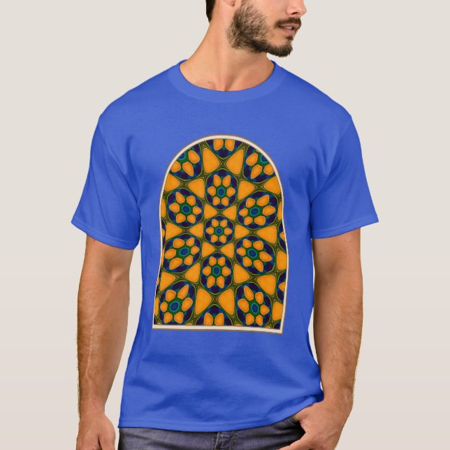 Camiseta Patrón de flores abstractas únicas (Anverso)