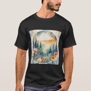 Camiseta Patrón de flores acuarela 1