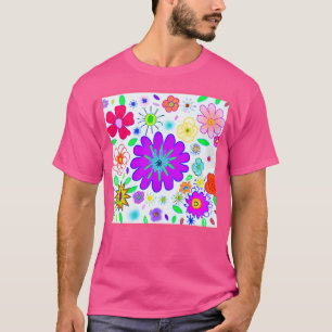 Camiseta Patrón de flores coloridas