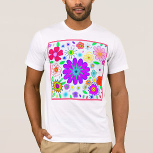 Camiseta Patrón de flores coloridas