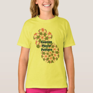Camiseta Patrón de flores de cosmos