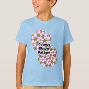 Camiseta Patrón de flores de cosmos