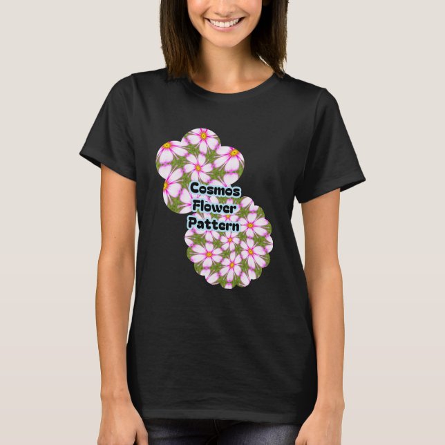 Camiseta Patrón de flores de cosmos (Anverso)