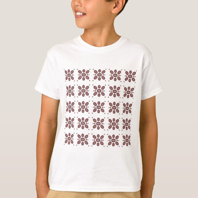 Camiseta Patrón de flores de Mandala (Anverso)