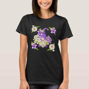 Camiseta Patrón de flores de margarita floral para violeta 