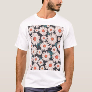Camiseta Patrón de flores de margarita sin flor