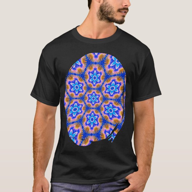 Camiseta Patrón de flores de pelusa (Anverso)