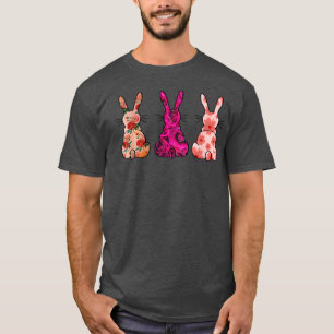 Camiseta Patrón de flores de Semana Santa Conejo Trío Conej