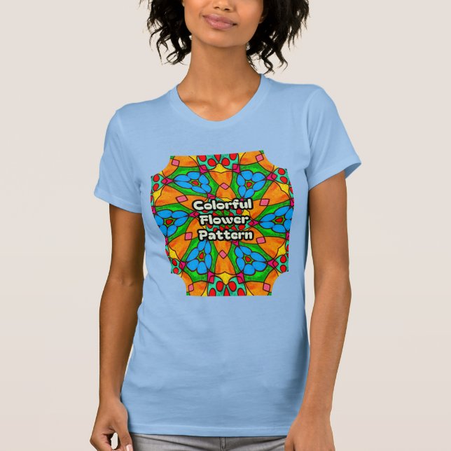 Camiseta Patrón de flores estéticas (Anverso)