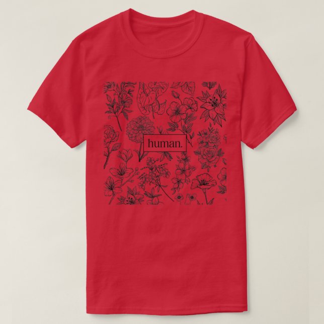 Camiseta Patrón de flores humanas (Diseño del anverso)