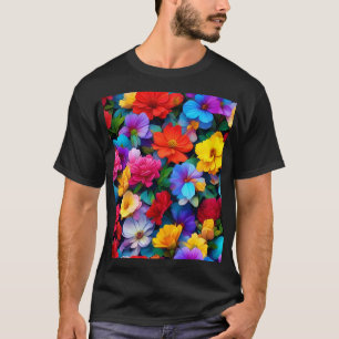 Camiseta Patrón de flores multicolores-75647
