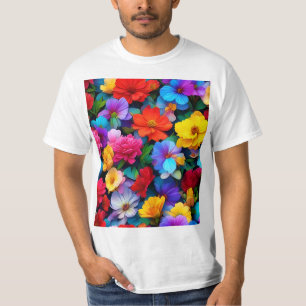 Camiseta Patrón de flores multicolores-75647