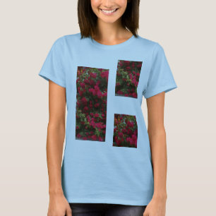 Camiseta Patrón de flores Rosa de verano femenino
