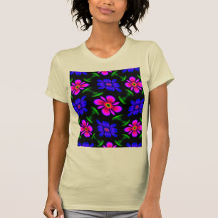 Camiseta Patrón de flores rosas adorables