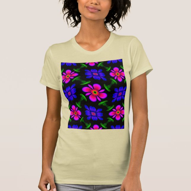 Camiseta Patrón de flores rosas adorables (Anverso)