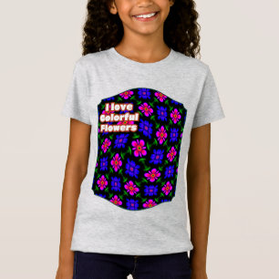Camiseta Patrón de flores rosas adorables