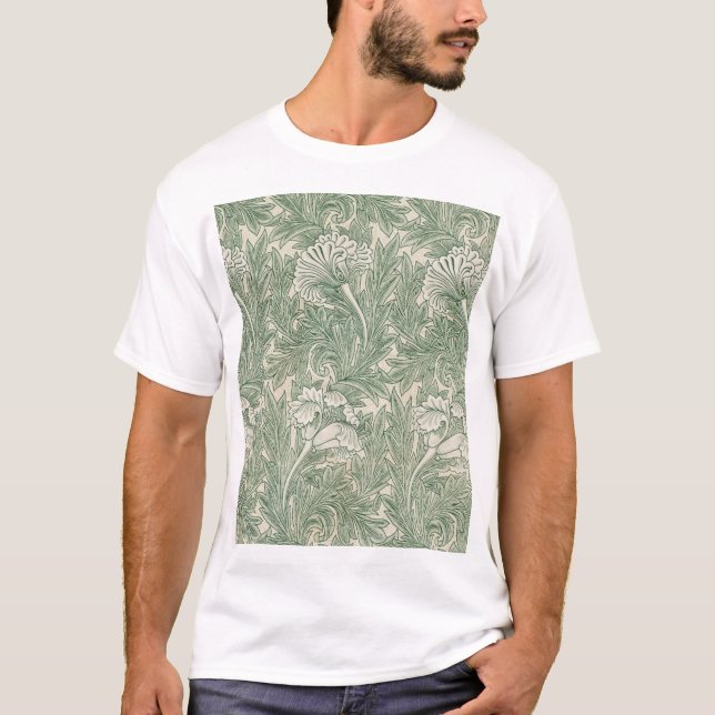 Camiseta Patrón de flores, William Morris (Anverso)