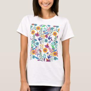 Camiseta Patrón de fondo floral exótico colorido-23145