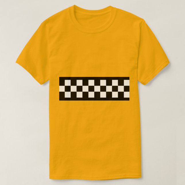 Camiseta Patrón de franja de comprobación de impuestos (Diseño del anverso)