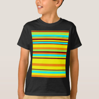 Camiseta Patrón de franja de diseño personalizado colorido