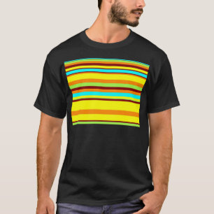 Camiseta Patrón de franja de diseño personalizado colorido