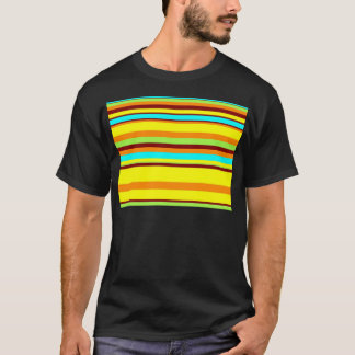 Camiseta Patrón de franja de diseño personalizado colorido
