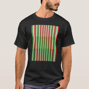 Camiseta Patrón de franja vertical multicolor