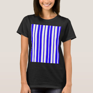 Camiseta Patrón de franjas verticales blancas azules