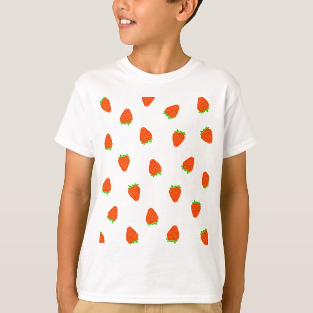 Camiseta patrón de fresa (Anverso)