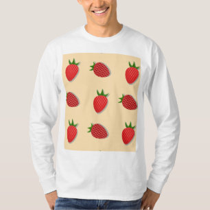 Camiseta Patrón de fresa para buenas vibraciones en verano 