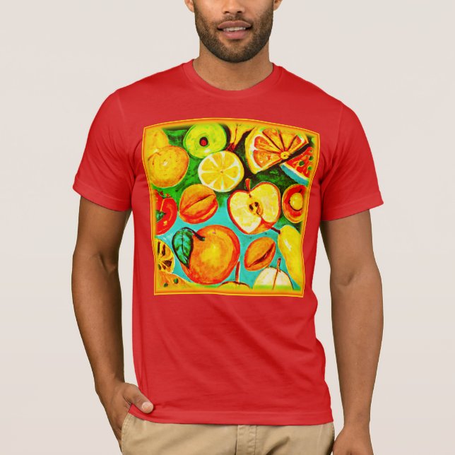 Camiseta Patrón de fruta caprichoso. ¡Hazte con una en Zazz (Anverso)