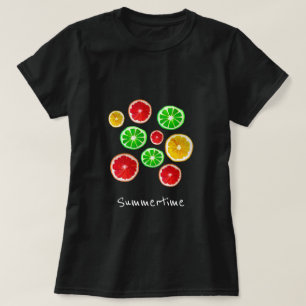 Camiseta Patrón de fruta colorida en verano