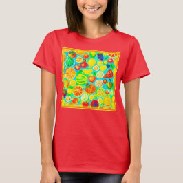 Camiseta Patrón de fruta colorido. ¡Hazte con una en Zazzle