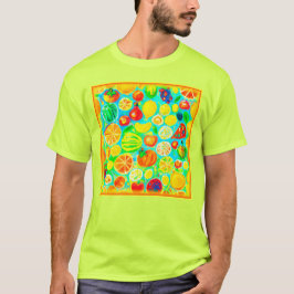 Camiseta Patrón de fruta colorido. ¡Hazte con una en Zazzle