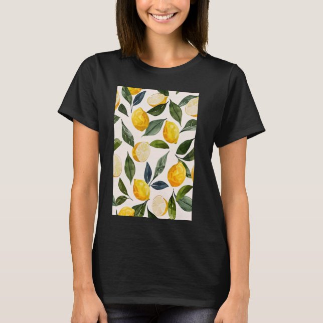Camiseta Patrón de fruta de cosecha 4 (Anverso)