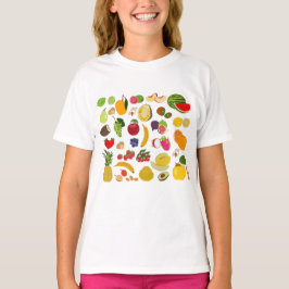 Camiseta Patrón de fruta de verano colorido