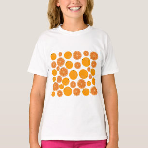 Camiseta Patrón de fruta naranja