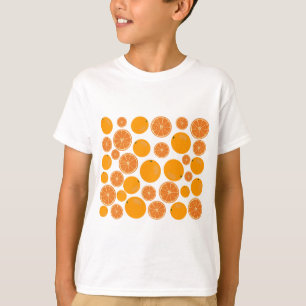 Camiseta Patrón de fruta naranja
