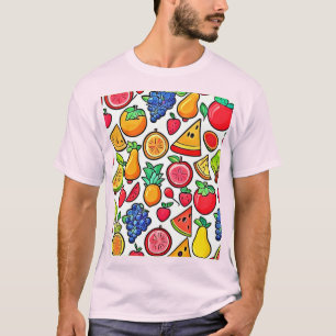 Camiseta Patrón de fruta vibrante