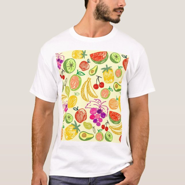 Camiseta Patrón de frutas (Anverso)