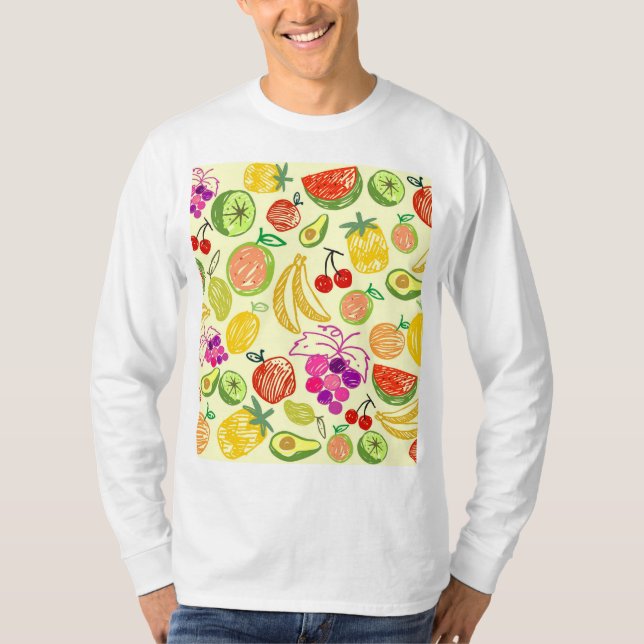 Camiseta Patrón de frutas (Anverso)
