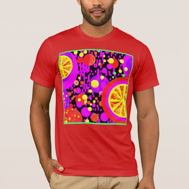 Camiseta Patrón de frutas coloridas (Anverso)