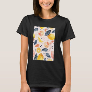 Camiseta Patrón de frutas de cosecha de vintage Lemon Art 5