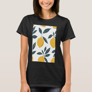 Camiseta Patrón de frutas de cosecha de vintage Lemon de ar