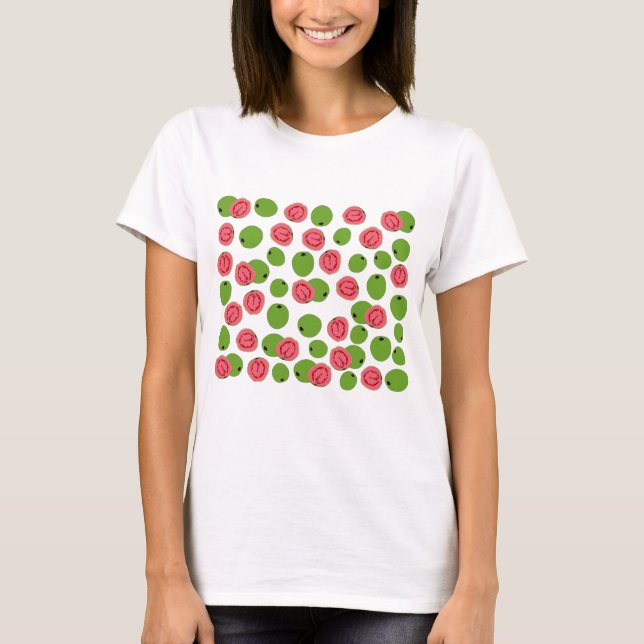Camiseta Patrón de frutas de guayaba (Anverso)